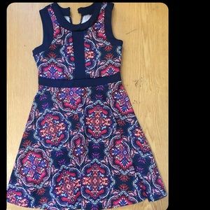 Navy blue patterned dress
